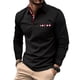 thumbnail image 1 of Blusa y camisa deportiva de manga larga con cuello vuelto para hombre, con botones y cuadros escoceses, 1 of 8