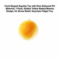 thumbnail image 2 of Shaped Squishy Toy with Slow Rebound Pu Material, 1 Pack, Golden Yellow Baked Mantou Design, for Relaxation, Keychain Squeeze Toy, 2 of 3