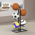 thumbnail image 4 of LiUMX 5-Layer Basketball Storage Rack - Heavy-Duty Iron Ball Organizer for Basketballs, Soccer Balls & More - No-Drill Wall Mount, Rust-Proof & Space-Saving Design - Indoor/Outdoor Use, 4 of 5