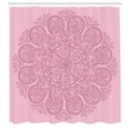 thumbnail image 2 of Ambesonne Oriental Shower Curtain, Mandala Design Abstract, 69"Wx75"L, Pale Pink, 2 of 4