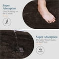 thumbnail image 4 of Walensee Shag Bath Rug, Non Slip Bath Mat for Bathroom, 24"x36", Brown, Machine Wash, 4 of 9