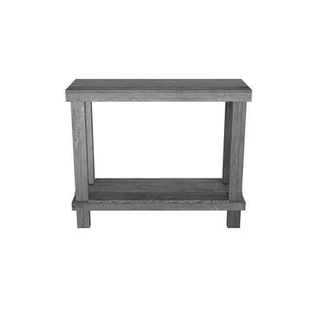Woven Paths Small Rustic Luxe Wooden Entryway Sofa Table, Gray Pine