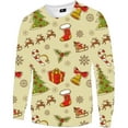 thumbnail image 3 of Long Sleeve Shirts for Men Men's Christmas Fashion Casual Part 3D Print Long Sleeve Hooded Sweater Tops Zip up Jacket Mens Mens Hooded Sweatshirt Zip Front Hoodie Jacket Clothes Half up Swea Yellow S, 3 of 4