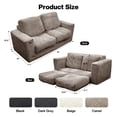thumbnail image 2 of Kelyda 61''Boneless Loveseat Sofa, Modern Cloud Convertible Sofa Bed Couch Sleeper Chairs for Living Room Light Coffee, 2 of 8