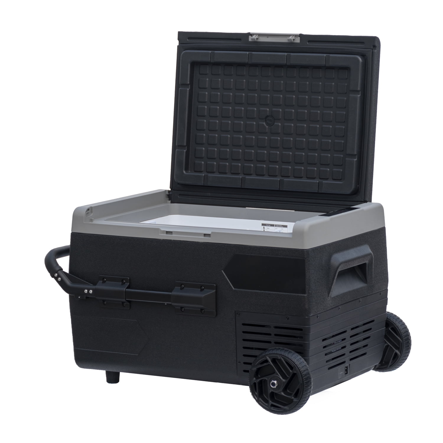 Techomey 12V/24V Car Fridge, 50L Camping Mini Freezer, Quiet Electric Compressor Cool Box