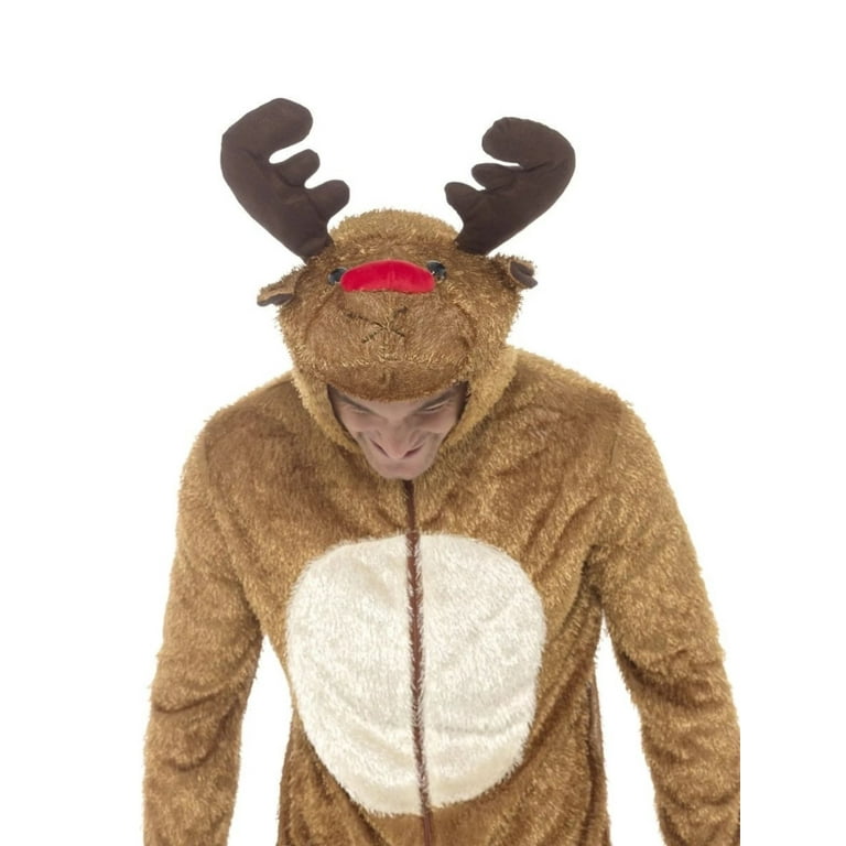 Reindeer Costume Adult Brown White Reindeer Costume Adult Brown White