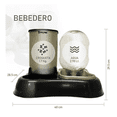 thumbnail image 2 of Dispensador  Bloosom Comedero Y Bebedero 2 En 1 Negro Perros Gatos Negro, 2 of 4