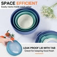 thumbnail image 4 of Walchoice 8-Piece Mixing Bowls with Airtight Lids, Plastic Wide Prep Bowls Nesting Bowl Set for Storage, Preparing, Freezer & Dishwasher Safe, Multiple Sizes, 4 of 7