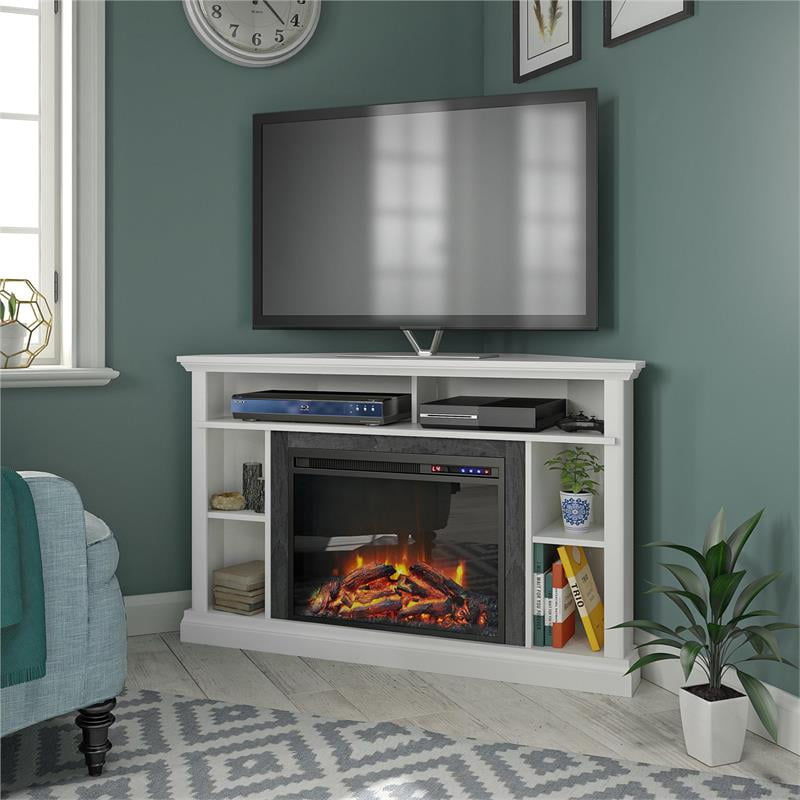Beaumont Lane Electric Corner Electric Fireplace Heater up to 50" in