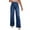 Dark Blue, variant on Clothes For Woman High Waist Wide Leg Jeans For Women Casual Loose Fit Denim Pants With Front Patch Pockets And Button Closure Pantalones De Mujer