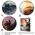 thumbnail image 3 of Designart "Peach violet Mexico Cancun Sunsets" Nautical & Beach Floater Framed Wall Decor, 3 of 7