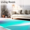 thumbnail image 2 of ODIKA 3'x5' Machine Washable Non-Slip Area Rug, Horizon Illuminated with Gradient Lines High Traffic Rug, Blue, 97955, 2 of 5