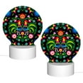 thumbnail image 2 of Daiia Roosters and Flowers Pattern Acrylic Night Light, LED Touch Light, Bedroom Night Light, Soft Glowing Lamp Perfect Gift for Mother's Day, Birthday, or Christmas, 2 of 9