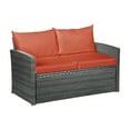 thumbnail image 5 of Vital Outdoor Loveseat, Grey Wicker, 5 of 6