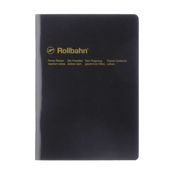 Delfonics Rollbahn Note Notebook: 5-3/4 in. x 8-1/4 in. (Black) A5 notebook