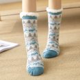 thumbnail image 1 of Womens Slipper Fuzzy Socks Non Slip Winter Warm Soft Fluffy Cozy Fleece Lining Home Socks,Color7, 1 of 9