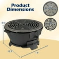 thumbnail image 3 of Costway Gril Hibachi Rond avec Grille Double Face de 12 Pouces, Porte de Régulation d'Air et Barrière à Feu, 3 of 10