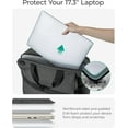 thumbnail image 3 of Men's 3-in-1 Laptop Bag 17.3 Inch Water-Resistant Shoulder Bag for Work Travel Business Office - Black, 3 of 5