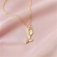 thumbnail image 3 of Zhuge Colgante de collar hecho a mano, engastado con collar de tulipán con circonitas (oro), 3 of 5