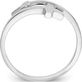 thumbnail image 2 of 14K White Gold Polished Double Cross Ring (Size 7) Made In United States k5736, 2 of 5