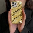 thumbnail image 2 of Compatible iPhone 11 Pro Max Case, 3D Cute Luxurious Curl Water Ripple Shape, Soft TPU Shockproof Case for Boys and Girls (Gold), 2 of 7