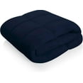thumbnail image 5 of D.N.G. BEDDINGS Deluxe All Seasons King/Cal King Size 800 Thread Count, Solid Navy Blue Down Alternative 3 Piece Box Design Comforter Set 100% Egyptian Cotton, 5 of 6