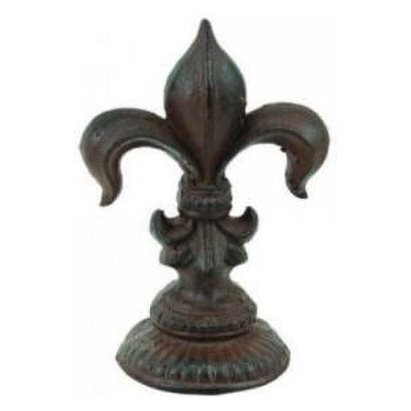 cast iron fleur de lis doorstop lys french decor 7" t x 5" w