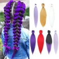 thumbnail image 3 of Perruque 60CM Cheveux Synthétique Extensible Tresse Jumbo Extension de Tresse Cheveux Torsade Violette Blond, 3 of 8