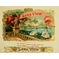 thumbnail image 2 of Vintage Apple Collection 24x20 Gold Ornate Wood Framed with Double Matting Museum Art Print Titled - Lakeview, 2 of 4
