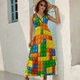 thumbnail image 5 of Building Blocks Construction Brick Sleeveless Dress Summer Women Clothes Dress for Pregnant Women Dresses, 5 of 9