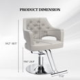 thumbnail image 2 of UBesGoo Hydraulic Barber Chair, Adjustable Height, Swivel Styling Chair for Salon & Home, Gray, 2 of 8