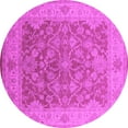 thumbnail image 1 of Ahgly Company Indoor Round Oriental Pink Traditional Area Rugs, 6' Round, 1 of 4