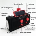 thumbnail image 4 of AM/FM/WB Manivela Radio LED Lectura Linterna Radio solar para acampar al aire libre Universal Accesorios Electrónicos, 4 of 9