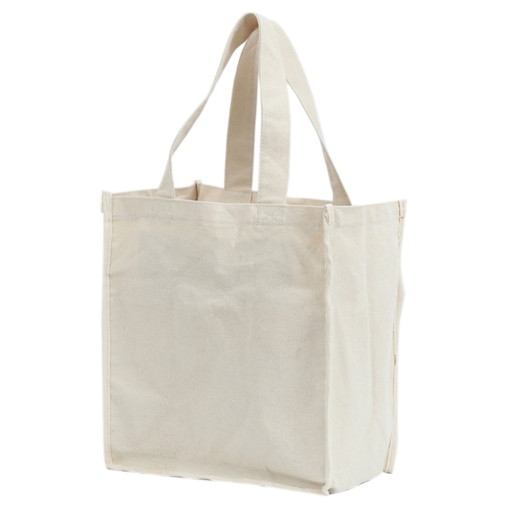 Pack of: 2 AB-00015-Z02 Details about   Canvas Resuable Shopping Grocery Bag 