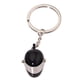 thumbnail image 1 of Llavero de metal con forma de casco, colgante, llavero para teléfono y coche, decoración (negro), 1 of 3