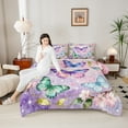 thumbnail image 4 of Castle Fairy Flying Gradient Butterflies 2Pcs Bedding Comforter Set,Abstract Ombre Watercolor Twin Comforter Sets,Dreamy Princess Breathable Bedding Set,Luxury Bedroom Decor, 4 of 8