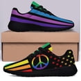 thumbnail image 6 of Unisex Rainbow Sneakers, LGBT Shoes for Men Women Lightweight Breathable Running Shoes Black Size 7, 6 of 7