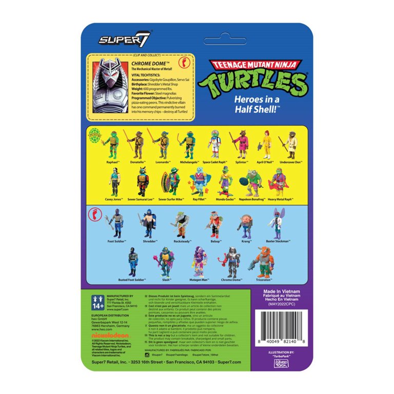 Super7 TMNT Teenage Mutant Ninja Turtles Action Figure - Chrome