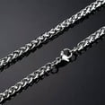 thumbnail image 5 of 3/4/5/6/7mmFashion Silver Women Men Stainless Steel Wheat Braided Chain Necklace, 5 of 6