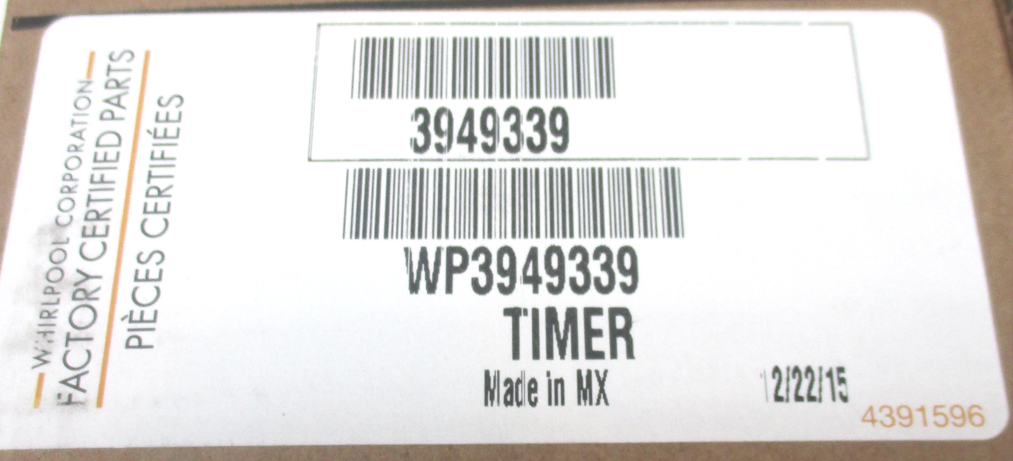 ✅Original New OEM whirlpool WP3949339 Top Load Washer Timer