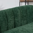 thumbnail image 6 of Small Loveseat, 50.2" Wide Upholstered Chenille Accent Couch, Modern Glam Tufted 2-Seater Sofa for Small Spaces, Studio Apartment, Dorm, Office, Living Room, Bedroom, with Metal Legs, Green, 6 of 10