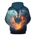 thumbnail image 3 of Chandail à Capuche Graphique Animal Cool pour Hommes, Chandail Décontracté Confortable Style Urbain, 3 of 3