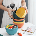 thumbnail image 3 of ReaNea Cereal Bowls 8 Pieces, Unbreakable And Reusable Light Weight Bowl For Rice Noodle Soup Snack Salad Fruit BPA Free ( Mutil Color), 3 of 8