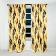 thumbnail image 4 of Designart "Sun-Kissed Ikat Reminiscence" Ikat Mid-Century Modern Curtain, Ikat Single Panel, 4 of 6