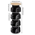 thumbnail image 2 of 4-Tier Marble Round Rotating Display Bookshelf - Floor Standing Bedroom Bookcase, Home Office Black Organizer Storage Shelf for Books,CD Shelf, 2 of 13