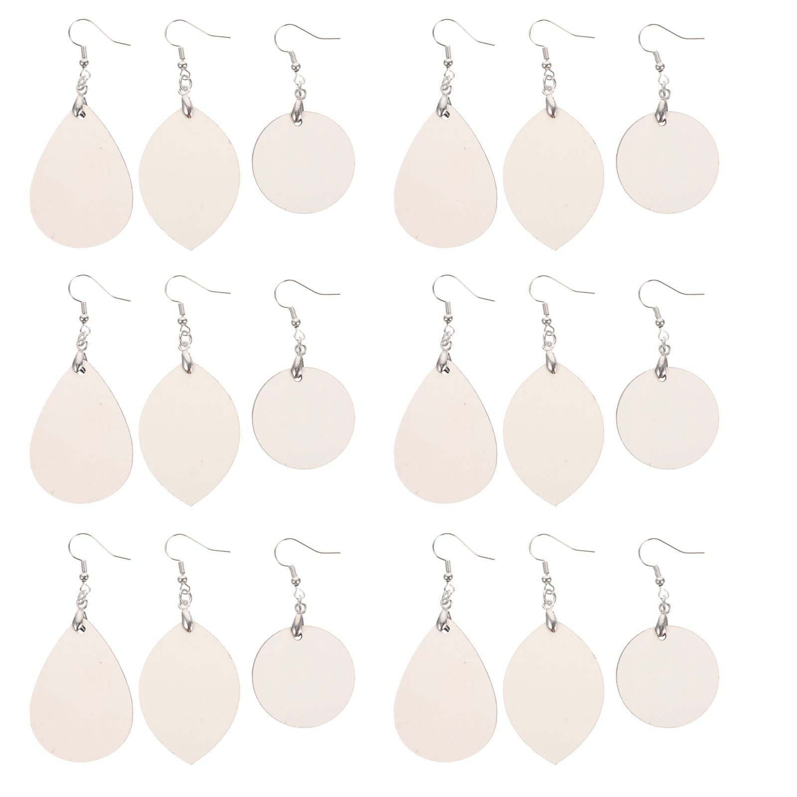 MLINS 72 Pcs  Sublimation Blank Products DIY Sublimation Earrings Blank Pendants Teardrop Earrings