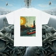 thumbnail image 2 of Unisex Heavy Cotton Tee Train Art Bauhaus Style Train 002, 2 of 7
