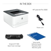 HP LaserJet Pro 3001dw Laser Printer, Black And White Mobile Print Up to 50,000