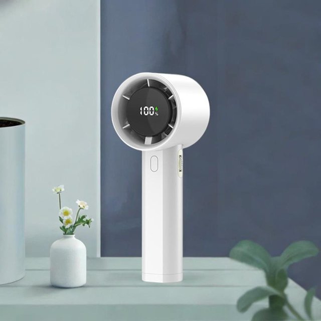 Mini ventilador personal Mini velocidad del ventilador (1-100) Ventilador de refrigeración personal ajustable Ventilador recargable USB para viajes de oficina al aire libre Blanco