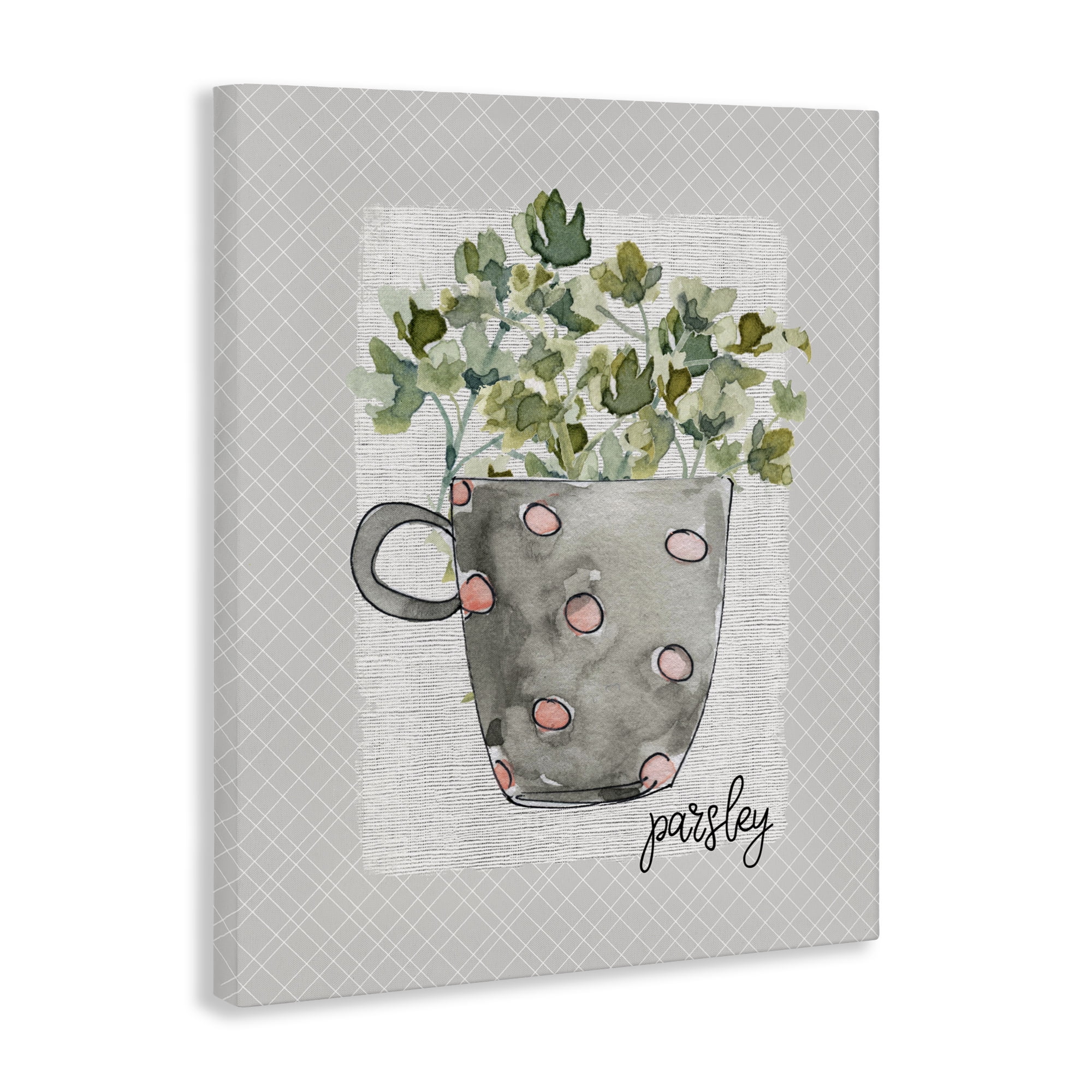 Stupell Industries Parsley Herb Mug Canvas Wall Art, design by Livi Finn